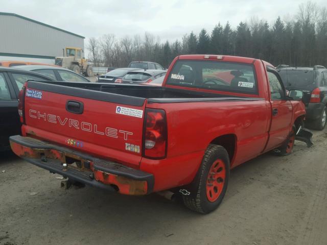 3GCEC14X26G270667 - 2006 CHEVROLET SILVERADO RED photo 4