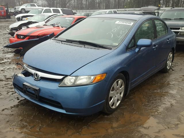 1HGFA16587L129243 - 2007 HONDA CIVIC LX BLUE photo 2