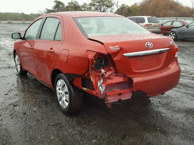 JTDBT923981293186 - 2008 TOYOTA YARIS RED photo 3