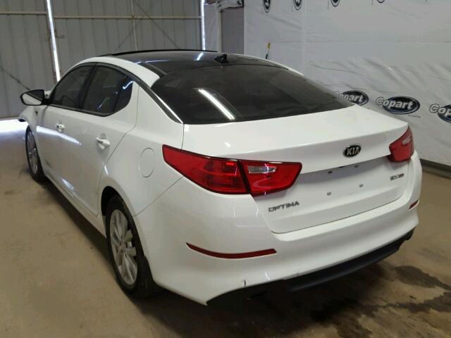 5XXGN4A74FG452768 - 2015 KIA OPTIMA EX WHITE photo 3