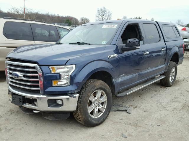 1FTEW1EP8GFB40370 - 2016 FORD F150 SUPER BLUE photo 2