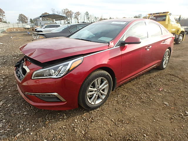 5NPE24AF5FH175012 - 2015 HYUNDAI SONATA SE RED photo 2