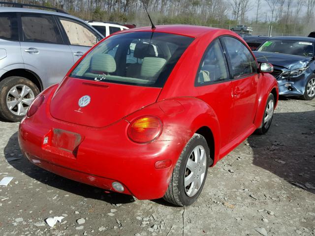 3VWBK31C75M414813 - 2005 VOLKSWAGEN NEW BEETLE RED photo 4