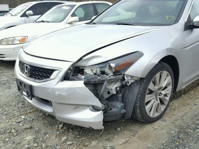 1HGCS2B82AA005462 - 2010 HONDA ACCORD EXL SILVER photo 9