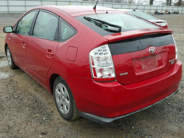 JTDKB20U873218200 - 2007 TOYOTA PRIUS RED photo 3