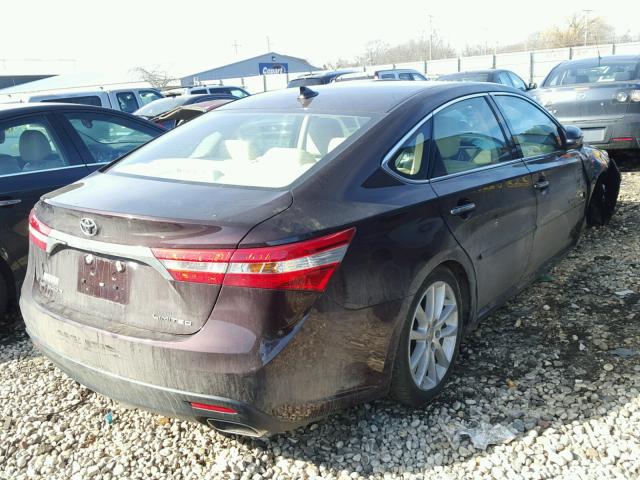 4T1BK1EB5DU065603 - 2013 TOYOTA AVALON BAS BURGUNDY photo 4
