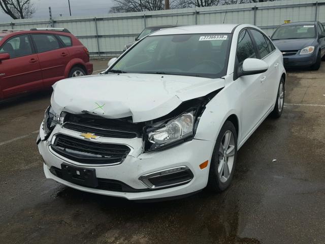 1G1PE5SBXF7188644 - 2015 CHEVROLET CRUZE LT WHITE photo 2