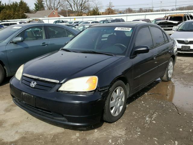 2HGES25741H500811 - 2001 HONDA CIVIC EX შავი ფოტო 2