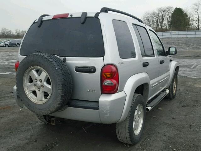 1J4GL58K62W111557 - 2002 JEEP LIBERTY LI SILVER photo 4