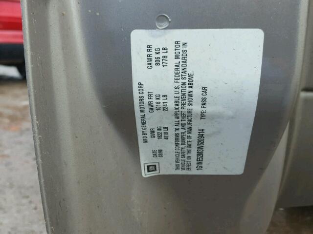 1G1NE52M3W6209414 - 1998 CHEVROLET MALIBU LS TAN photo 10