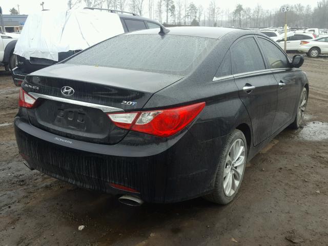 5NPEC4AB9BH203222 - 2011 HYUNDAI SONATA SE BLACK photo 4