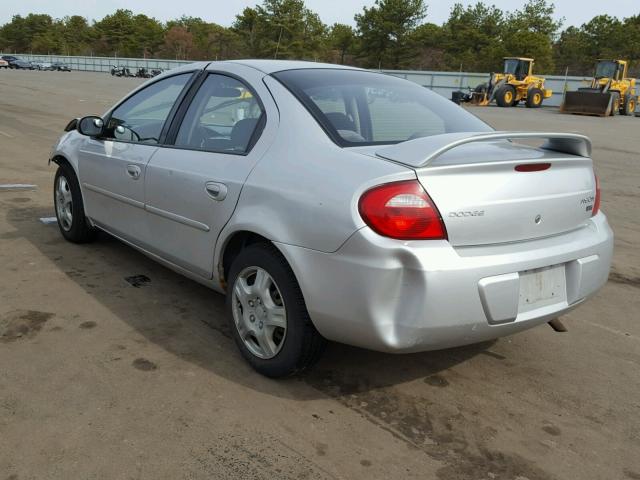 1B3ES56C44D605315 - 2004 DODGE NEON SXT SILVER photo 3