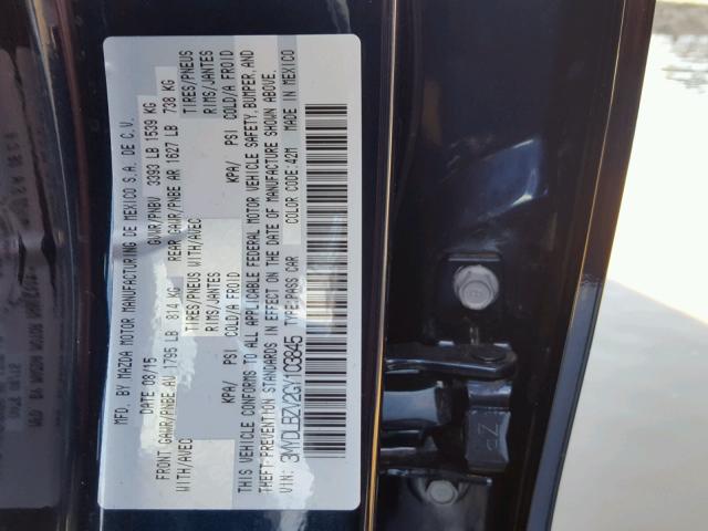 3MYDLBZV2GY103845 - 2016 TOYOTA SCION IA BLUE photo 10