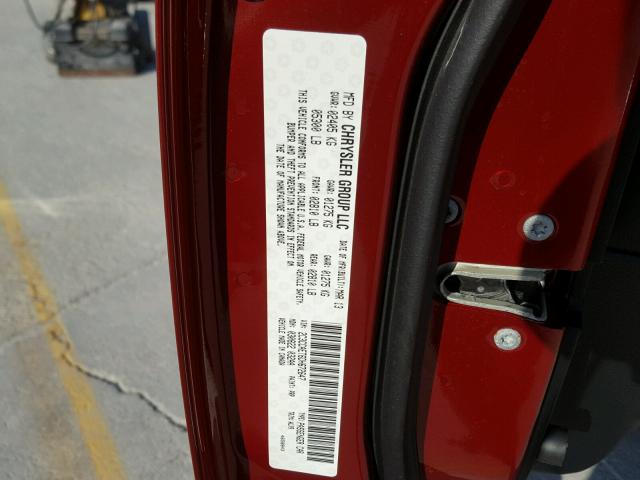 2C3CCAET6DH672647 - 2013 CHRYSLER 300C RED photo 10