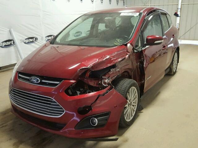 1FADP5BU9DL522095 - 2013 FORD C-MAX SEL BURGUNDY photo 2