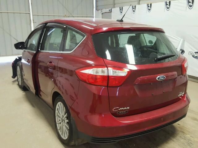 1FADP5BU9DL522095 - 2013 FORD C-MAX SEL BURGUNDY photo 3