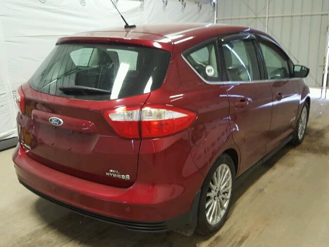 1FADP5BU9DL522095 - 2013 FORD C-MAX SEL BURGUNDY photo 4