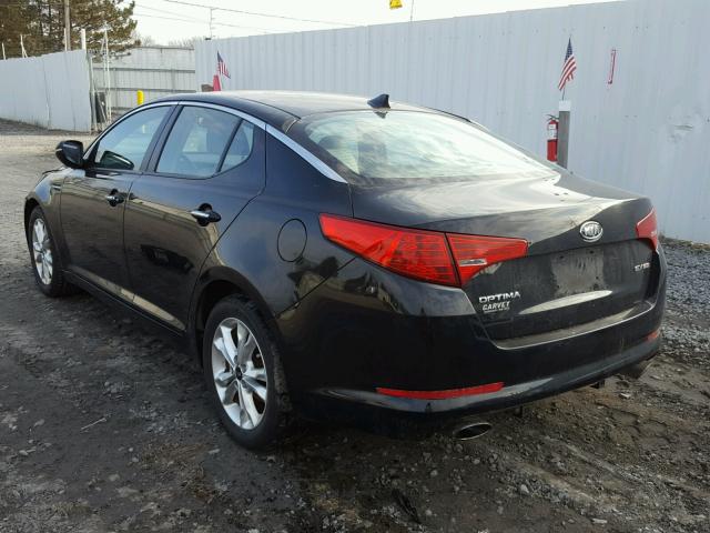 KNAGN4A75B5054593 - 2011 KIA OPTIMA EX BLACK photo 3