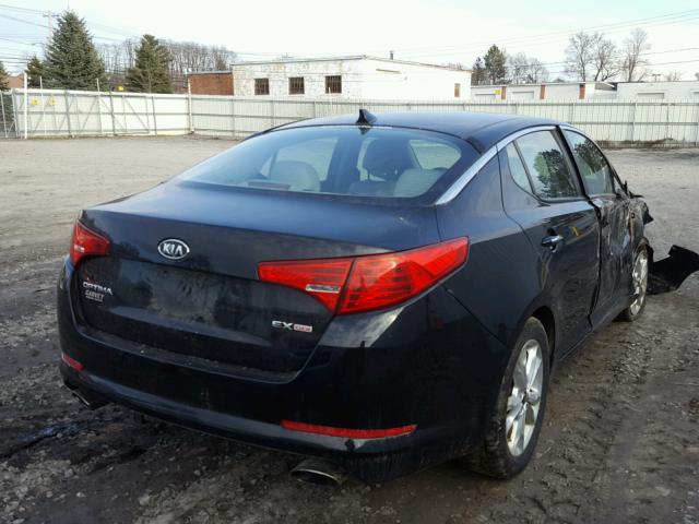 KNAGN4A75B5054593 - 2011 KIA OPTIMA EX BLACK photo 4