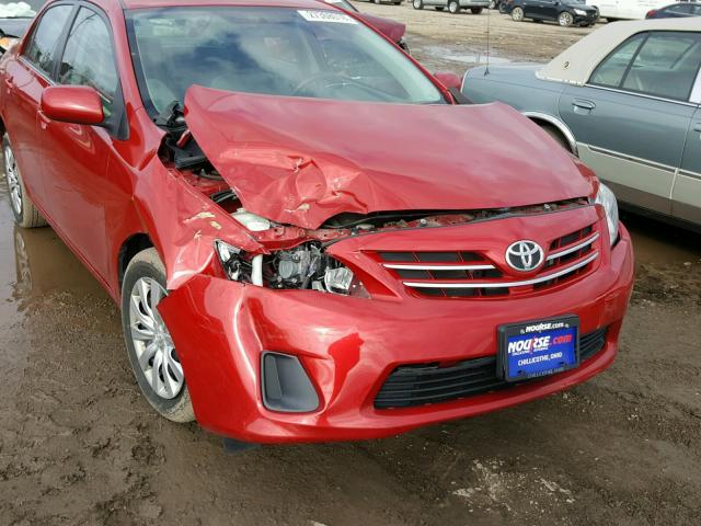 5YFBU4EE4DP134384 - 2013 TOYOTA COROLLA BA RED photo 9