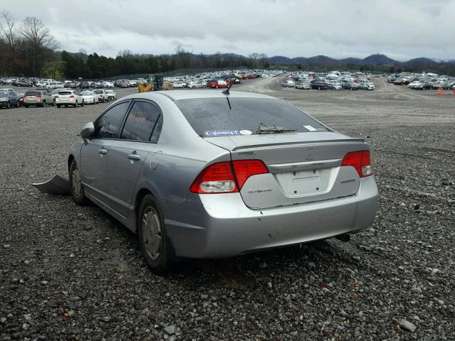 JHMFA36219S006908 - 2009 HONDA CIVIC HYBR SILVER photo 3