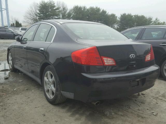 JNKCV51E43M000763 - 2003 INFINITI G35 BLACK photo 3