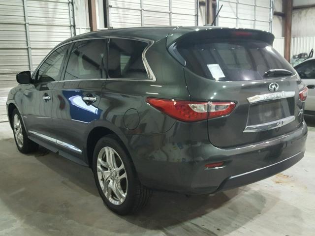 5N1AL0MMXDC319334 - 2013 INFINITI JX35 BASE GREEN photo 3