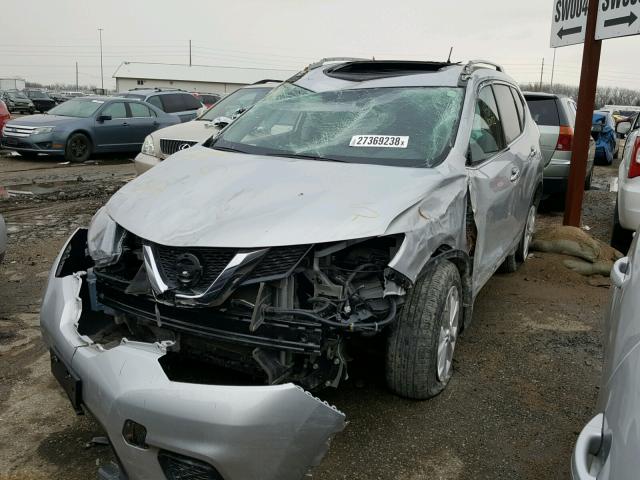 5N1AT2MV6GC801999 - 2016 NISSAN ROGUE S SILVER photo 2