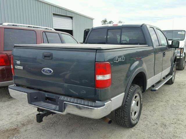 1FTPX14585NB67688 - 2005 FORD F150 GREEN photo 4