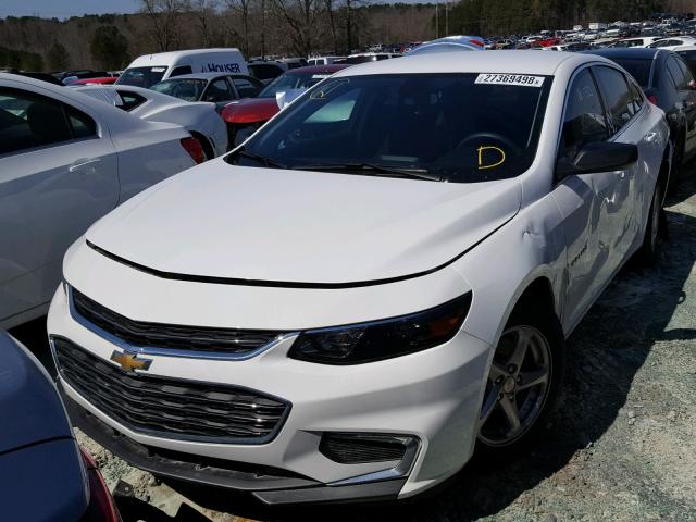 1G1ZB5ST0HF274256 - 2017 CHEVROLET MALIBU LS WHITE photo 2
