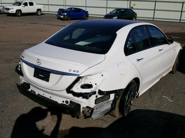 55SWF6EB4HU193335 - 2017 MERCEDES-BENZ C 43 4MATI WHITE photo 4