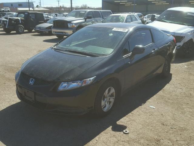 2HGFG3B5XDH510326 - 2013 HONDA CIVIC LX BLACK photo 2