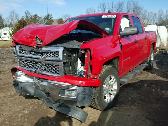 3GCUKREC3EG295651 - 2014 CHEVROLET SILVERADO RED photo 2