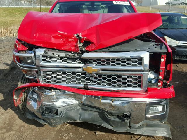 3GCUKREC3EG295651 - 2014 CHEVROLET SILVERADO RED photo 7