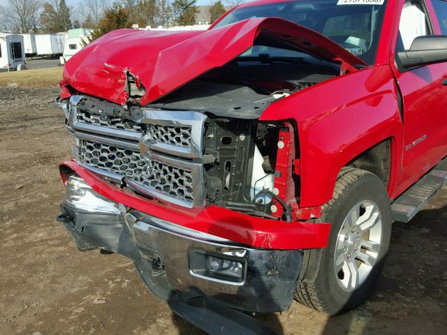 3GCUKREC3EG295651 - 2014 CHEVROLET SILVERADO RED photo 9