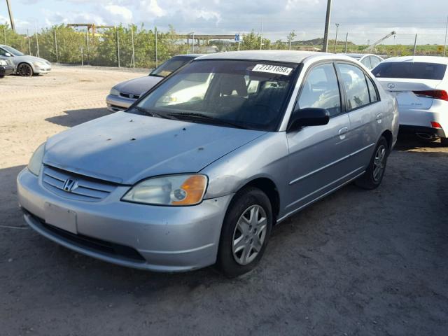 2HGES165X3H501178 - 2003 HONDA CIVIC LX GRAY photo 2