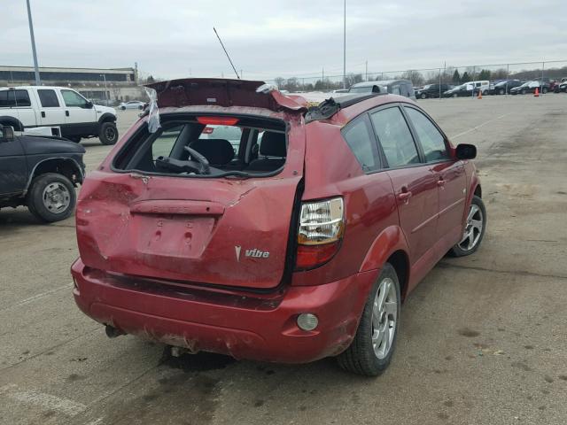 5Y2SL63825Z428000 - 2005 PONTIAC VIBE RED photo 4