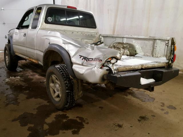 5TEWN72N82Z894748 - 2002 TOYOTA TACOMA XTR SILVER photo 3