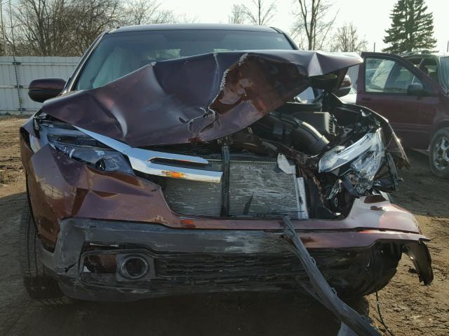 5FPYK3F53HB039008 - 2017 HONDA RIDGELINE MAROON photo 9