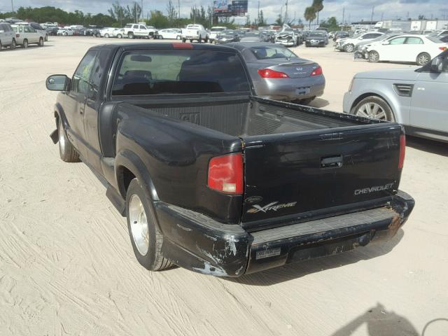 1GCCS19W518141072 - 2001 CHEVROLET S TRUCK S1 BLACK photo 3