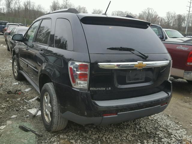 2CNDL13F186028922 - 2008 CHEVROLET EQUINOX LS BLACK photo 3