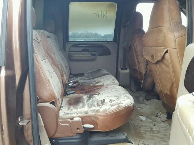 1FTWW31P66EC63241 - 2006 FORD F350 SRW S BROWN photo 6