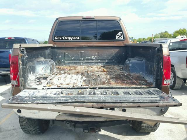 1FTWW31P66EC63241 - 2006 FORD F350 SRW S BROWN photo 9