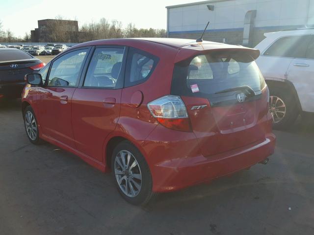 JHMGE8G51CC039455 - 2012 HONDA FIT SPORT RED photo 3