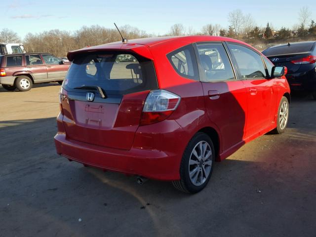 JHMGE8G51CC039455 - 2012 HONDA FIT SPORT RED photo 4
