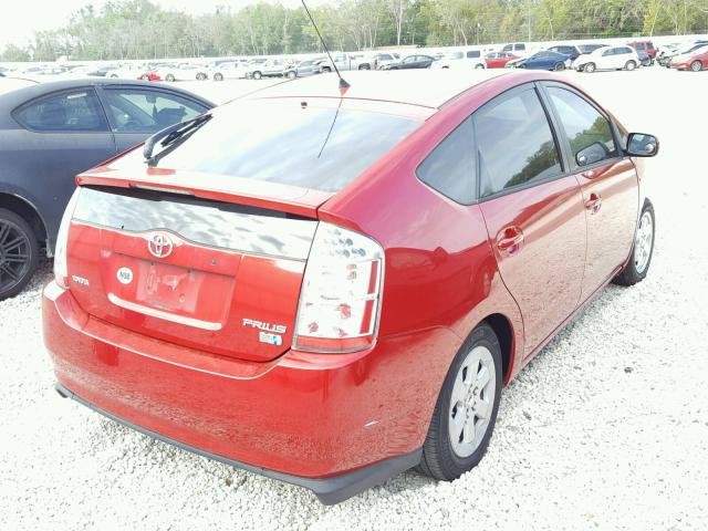 JTDKB20U567058154 - 2006 TOYOTA PRIUS RED photo 4