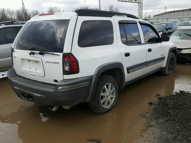 4NUES16S846105097 - 2004 ISUZU ASCENDER S WHITE photo 4