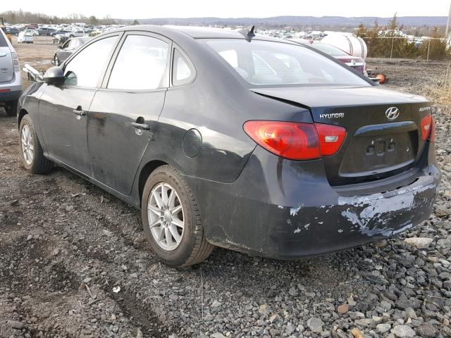 KMHDU46D09U821172 - 2009 HYUNDAI ELANTRA GL BLACK photo 3