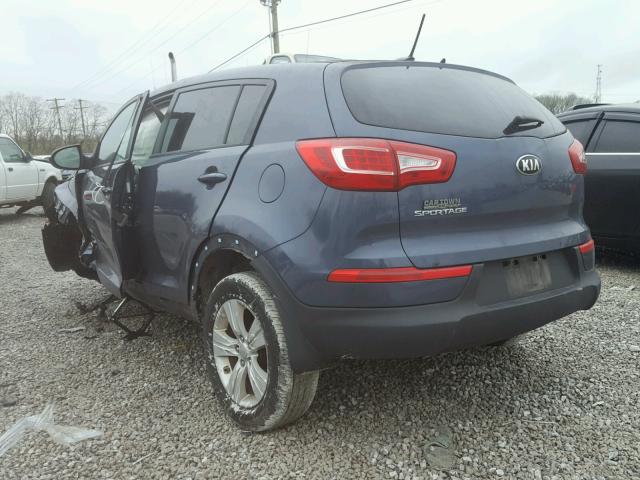 KNDPB3A2XD7351876 - 2013 KIA SPORTAGE B BLUE photo 3