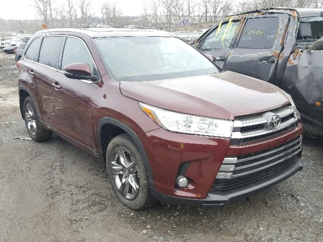 5TDDZRFH8HS412782 - 2017 TOYOTA HIGHLANDER BURGUNDY photo 1